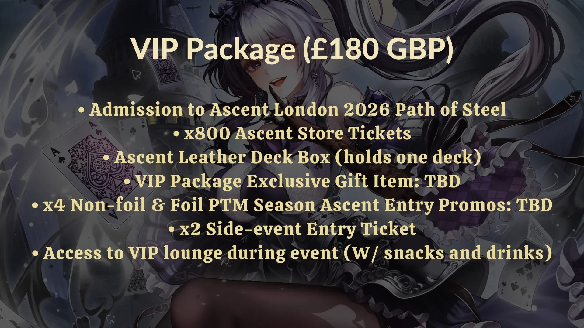 Grand Archive Ascent London Packages - LR Events