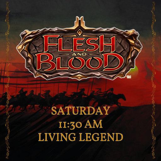 Saturday | 11:30 am | Living Legend | Alpha Qualifier | Double Tix