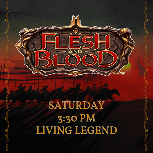 Saturday | 3:30 pm | Living Legend | Alpha Qualifier | Standard Tix