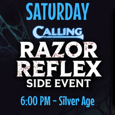 6:00PM Saturday Razor Reflex PROMO - Silver Age - Double Prizes